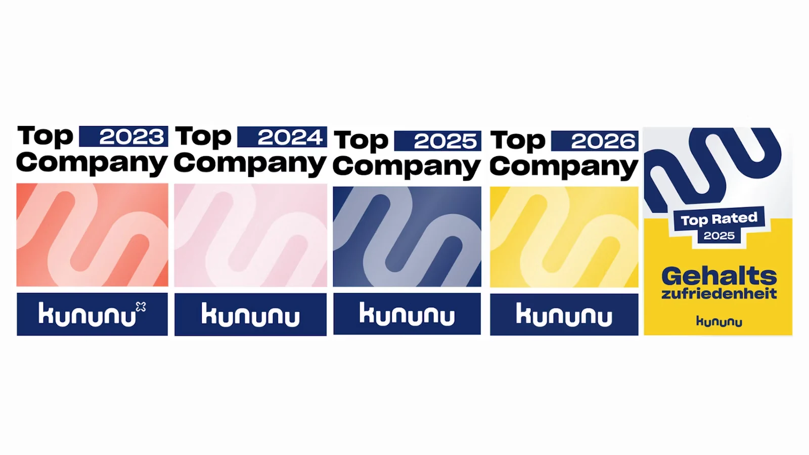 kununu Auszeichnungen: Top Company 2023–2026 und Gehaltszufriedenheit Top Rated