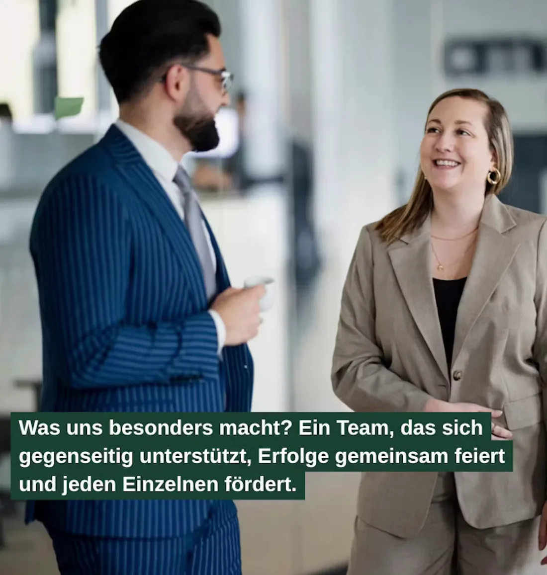 Behrus Haider und Lisa Hartl: „Was uns besonders macht? Ein Team, das sich gegenseitig unterstützt, Erfolge gemeinsam feiert und jeden Einzelnen fördert.“